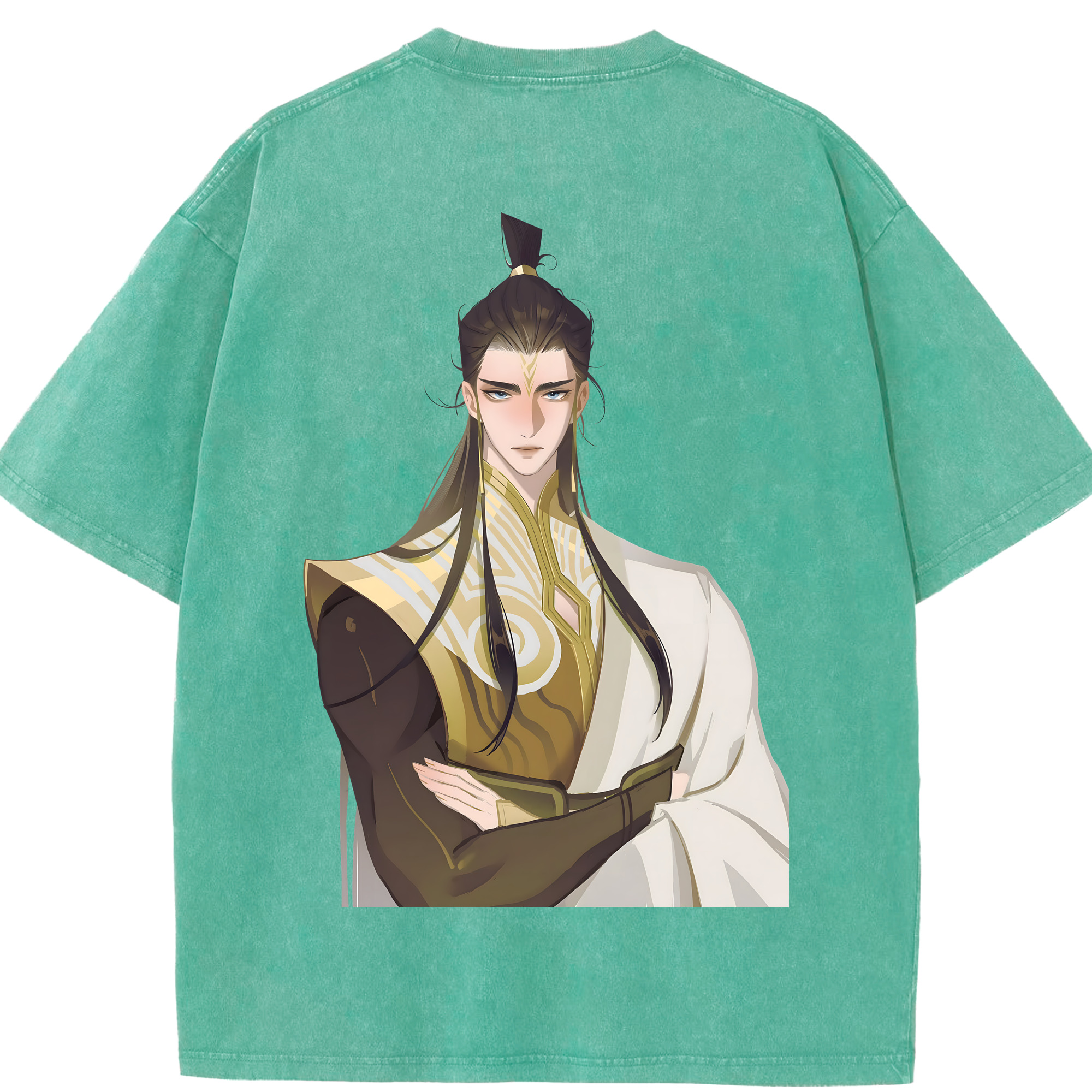 （画像用） Ne Zha 2 ナタ 魔童の大暴れ 綿100% ヴィンテージ風 半袖Tシャツ（背面プリント）